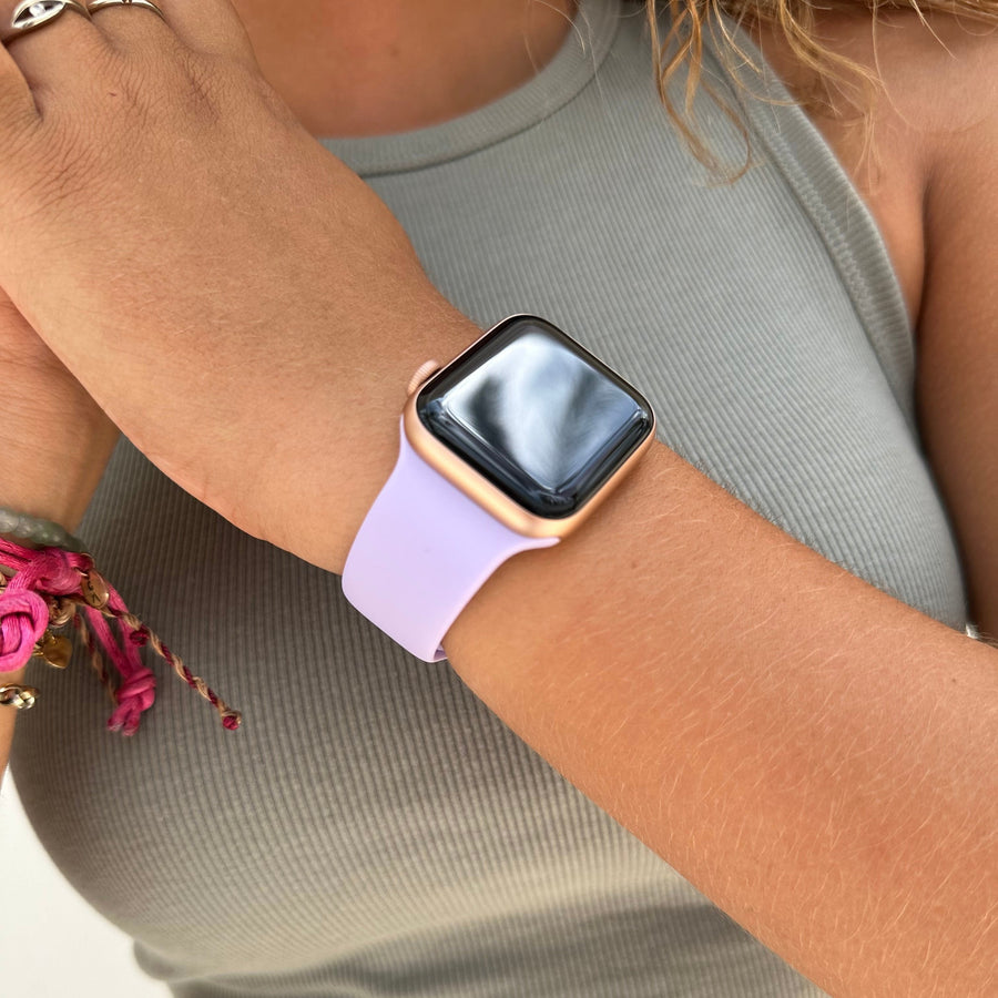 xoxo Wildhearts - Apple Watch siliconen bandje paars - 44/45/46/49mm