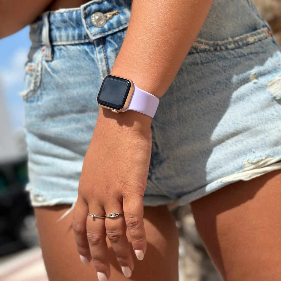 Apple Watch silicone strap purple