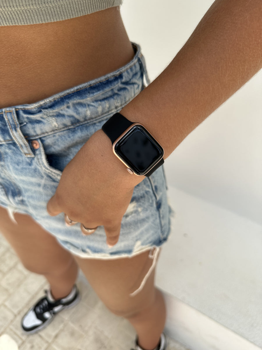 Apple Watch siliconen bandje zwart