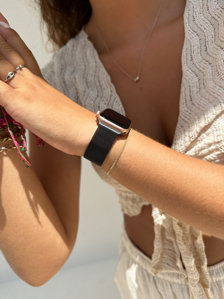 Apple Watch Milanese Armband Schwarz
