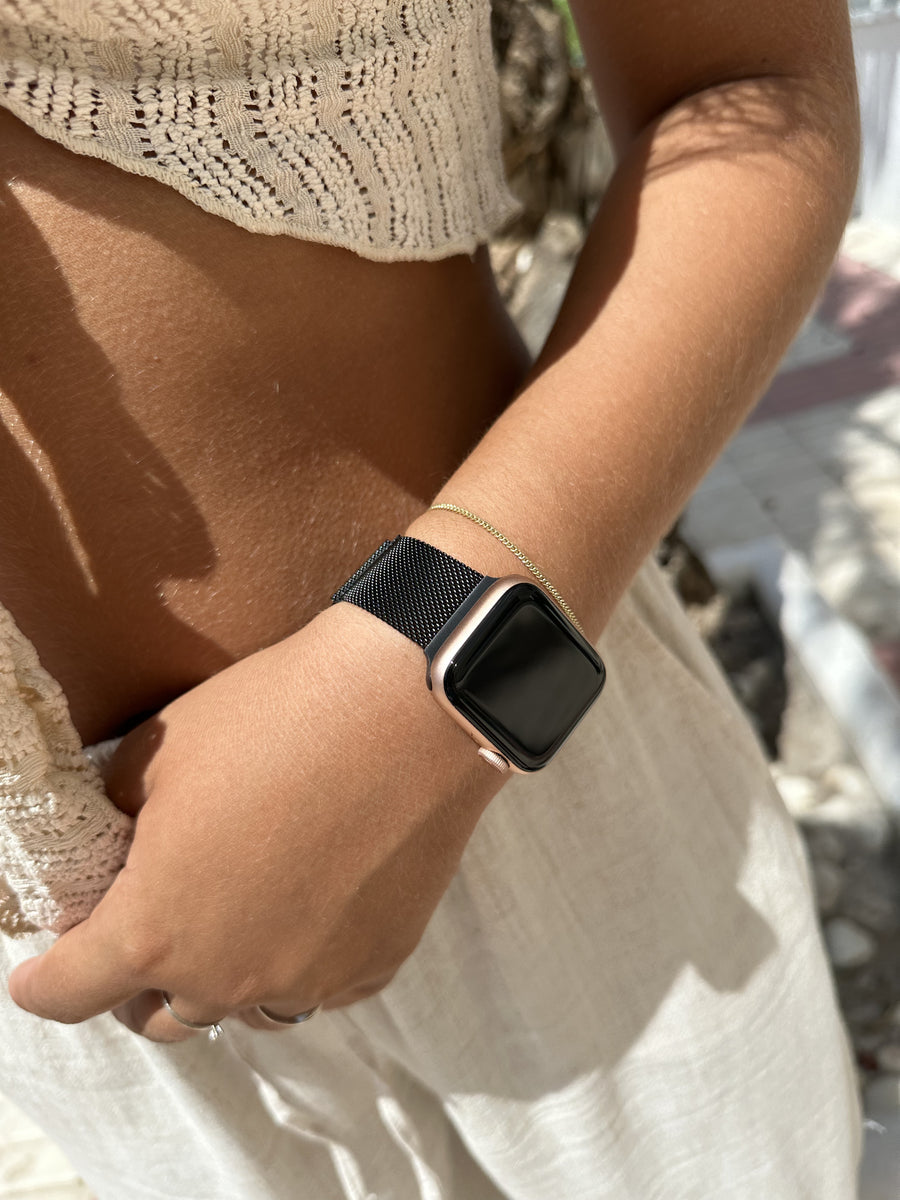 Apple Watch Milanese Armband Schwarz