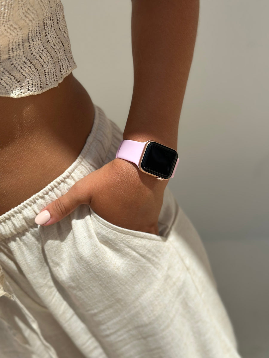 Apple Watch siliconen bandje roze