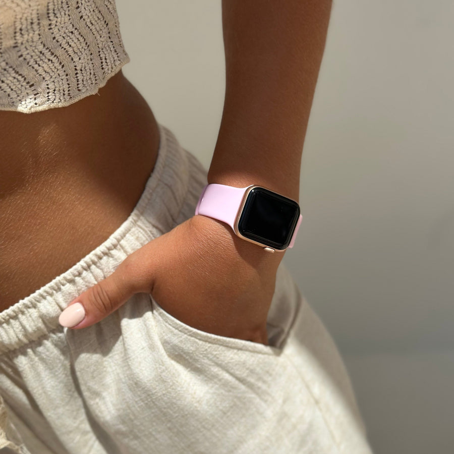 xoxo Wildhearts - Apple Watch siliconen bandje roze - 44/45/46/49mm