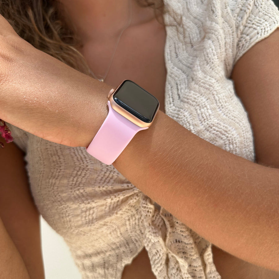 Apple Watch siliconen bandje roze