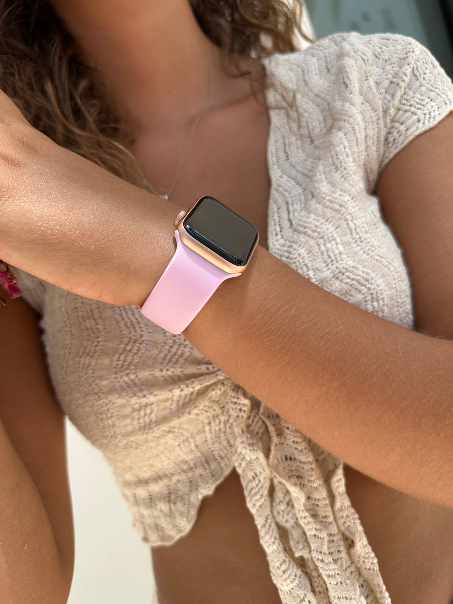 Apple Watch siliconen bandje roze