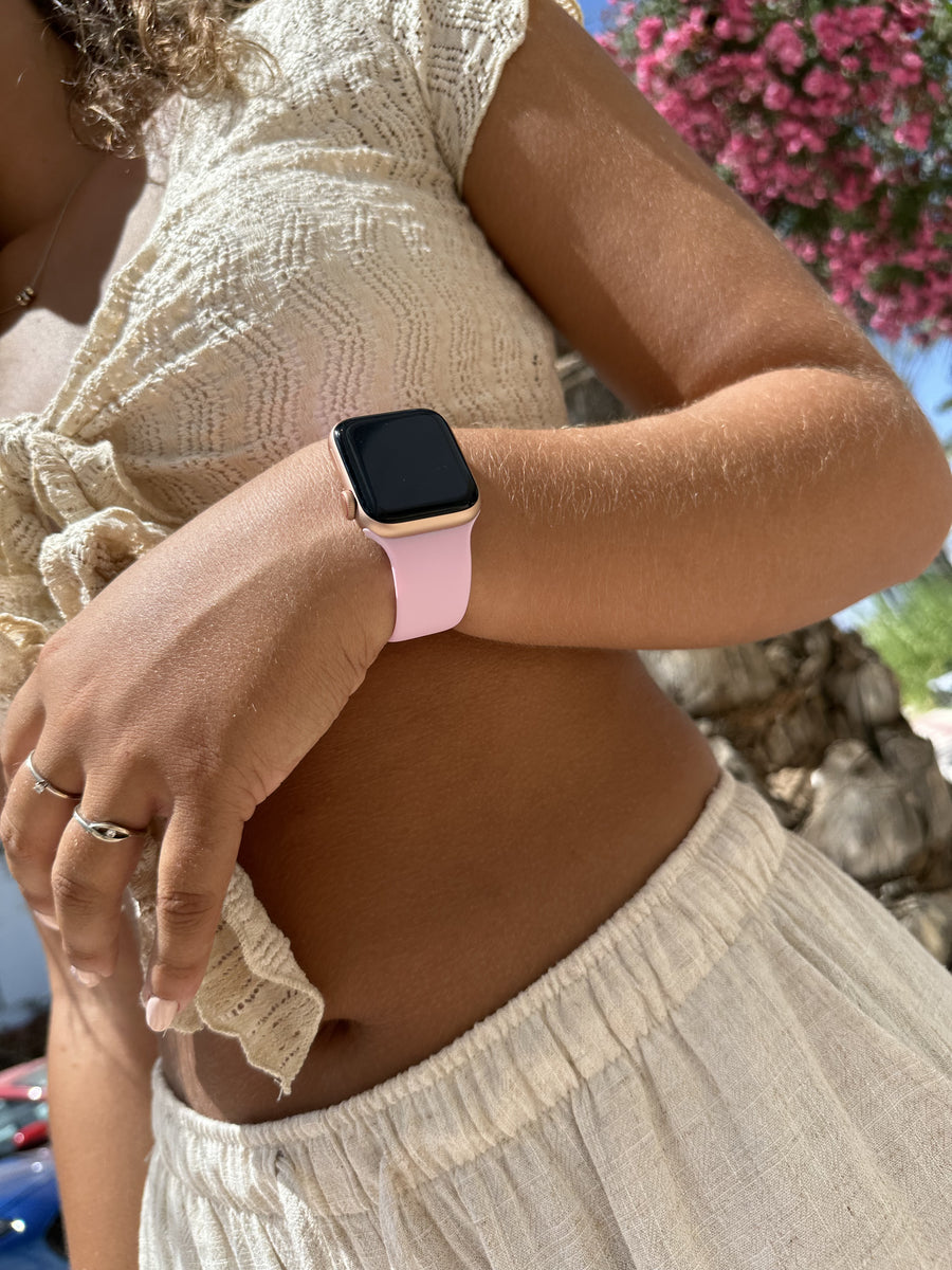 Bracelet silicone Apple Watch rose