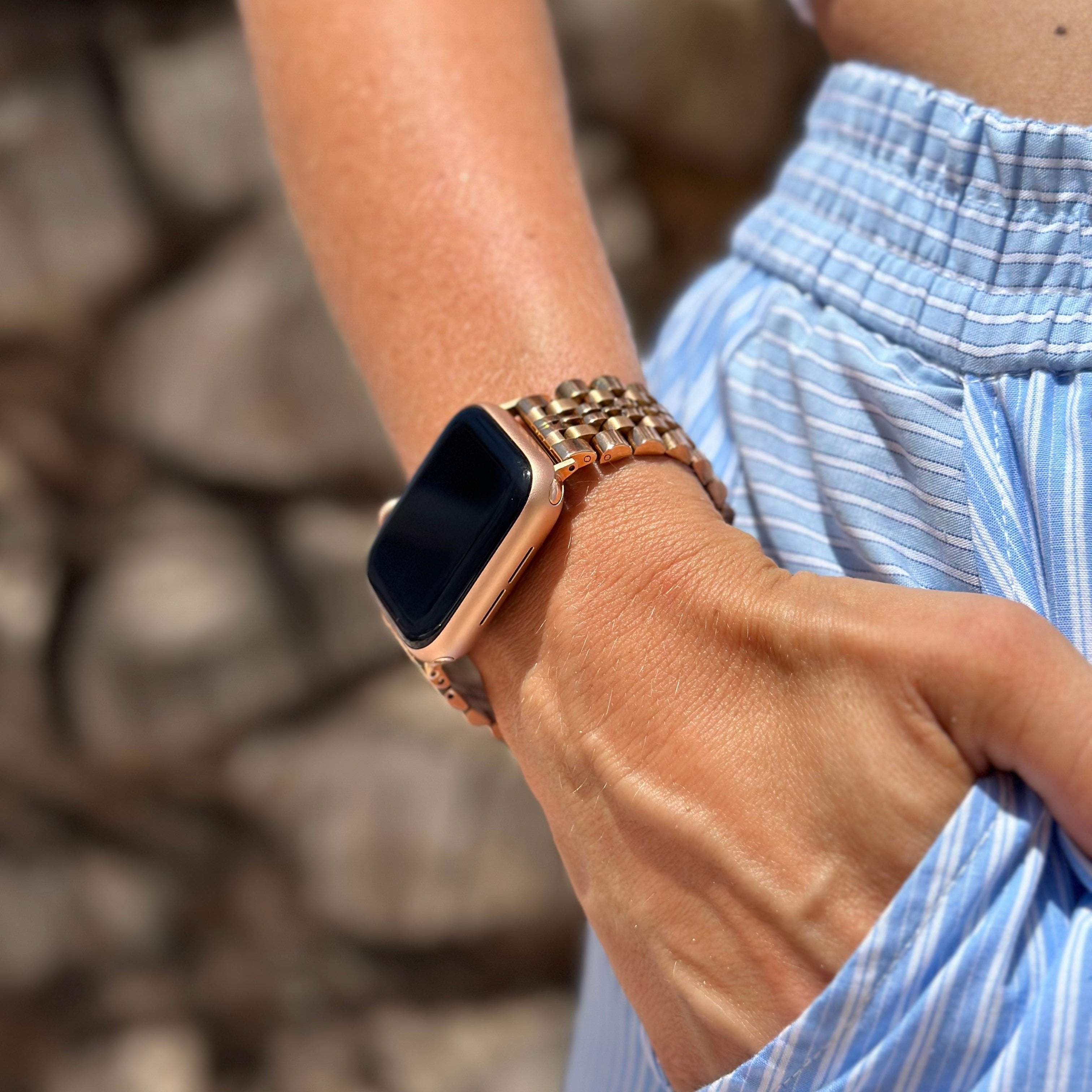 xoxo Wildhearts - Apple Watch stalen bandje rosé goud - 38/40/41/42mm