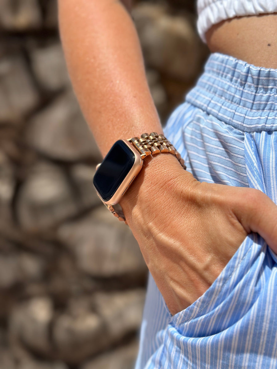 Apple Watch stalen bandje rosé goud
