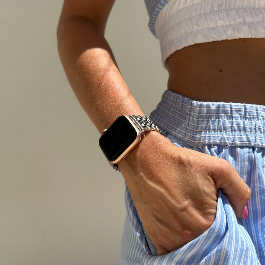 Bracelet acier Apple Watch argent