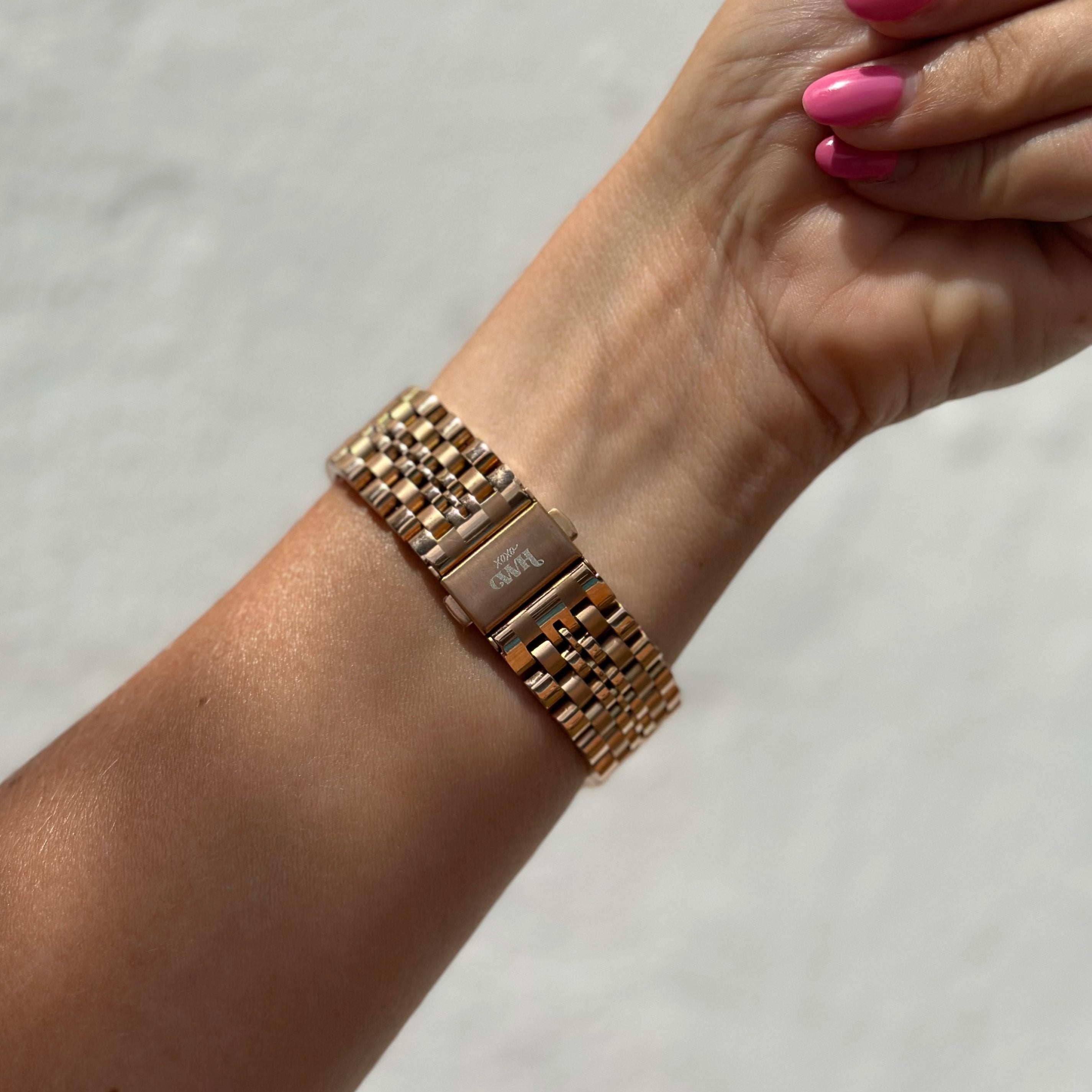 xoxo Wildhearts - Apple Watch stalen bandje rosé goud - 38/40/41/42mm