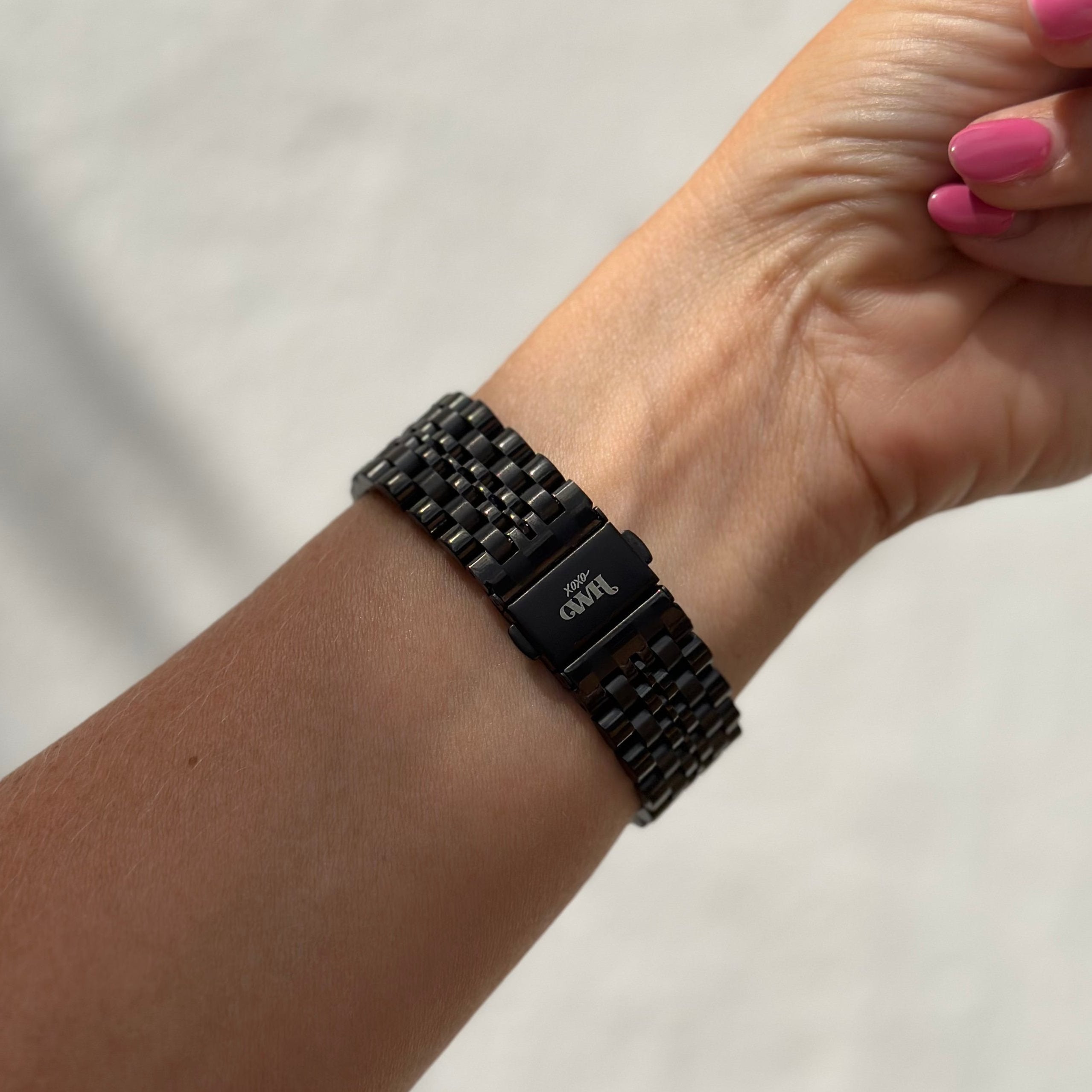 xoxo Wildhearts - Stalen (22mm) bandje zwart