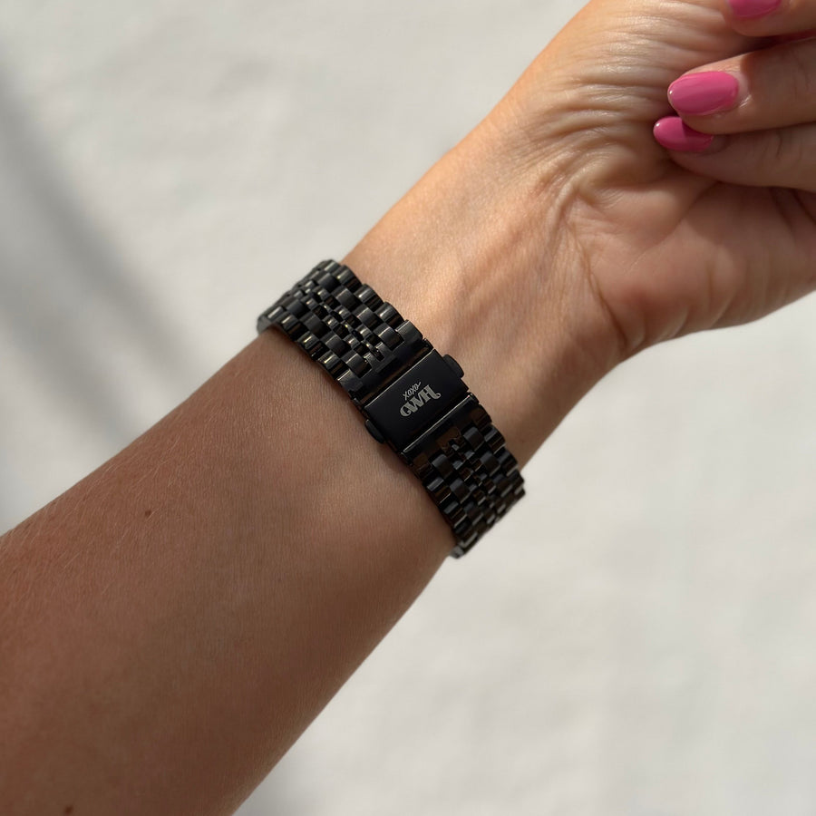xoxo Wildhearts - Stalen (20mm) bandje zwart