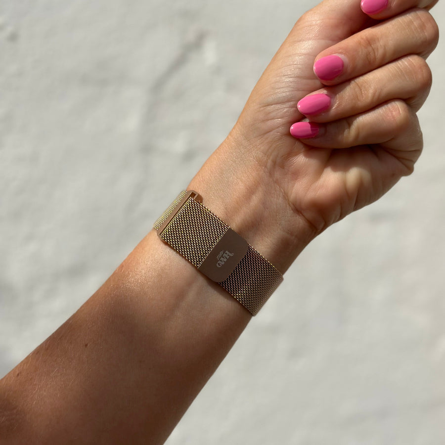 xoxo Wildhearts - Samsung Galaxy Watch 1 46mm Milanees bandje (rosé goud)