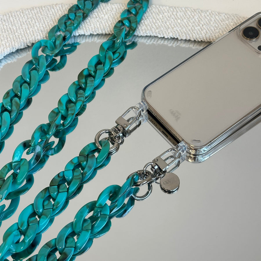 xoxo Wildhearts - Blue Ocean Transparant Cord Case - Long Cord