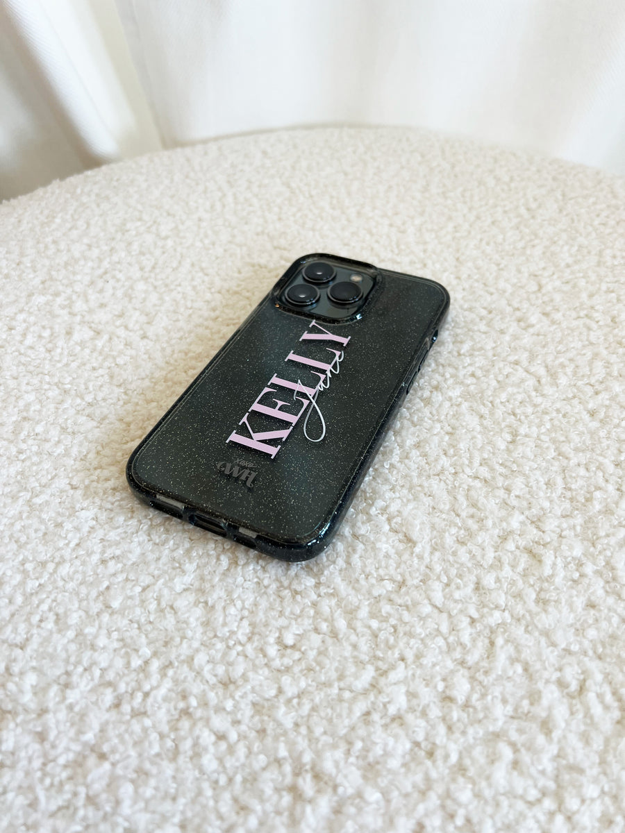 Sparkle Away Black Personalized - iPhone 14 Plus