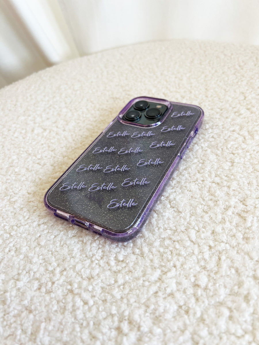 Sparkle Away Purple Personalized - iPhone 14 Pro