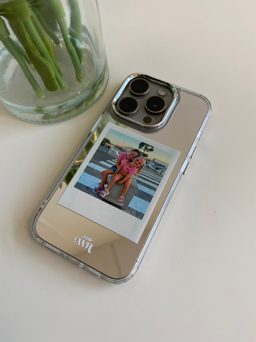 iPhone 14 - Étui miroir Polaroids personnalisé