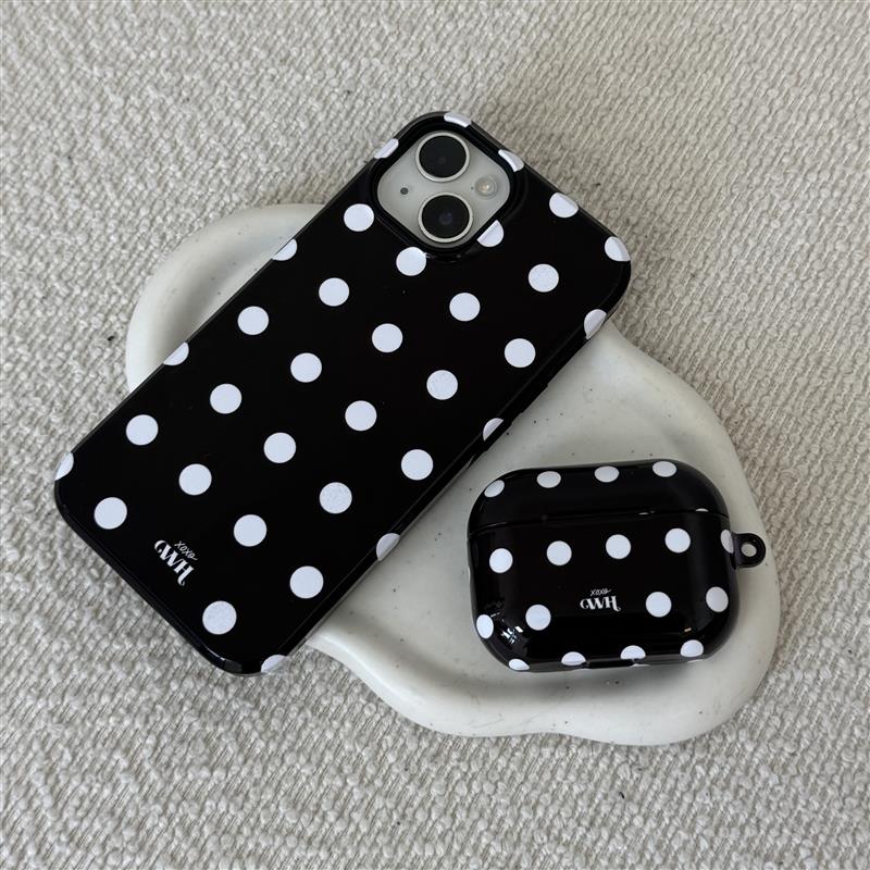 Polka Dots (Black) MagSafe - Double Layer - iPhone 17 Pro Max