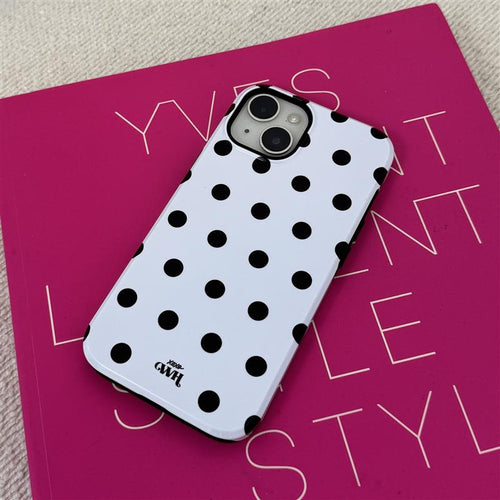 xoxo Wildhearts Polka Dots (White) MagSafe - Double Layer - iPhone 17 Pro