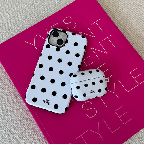 xoxo Wildhearts Polka Dots (White) - AirPods