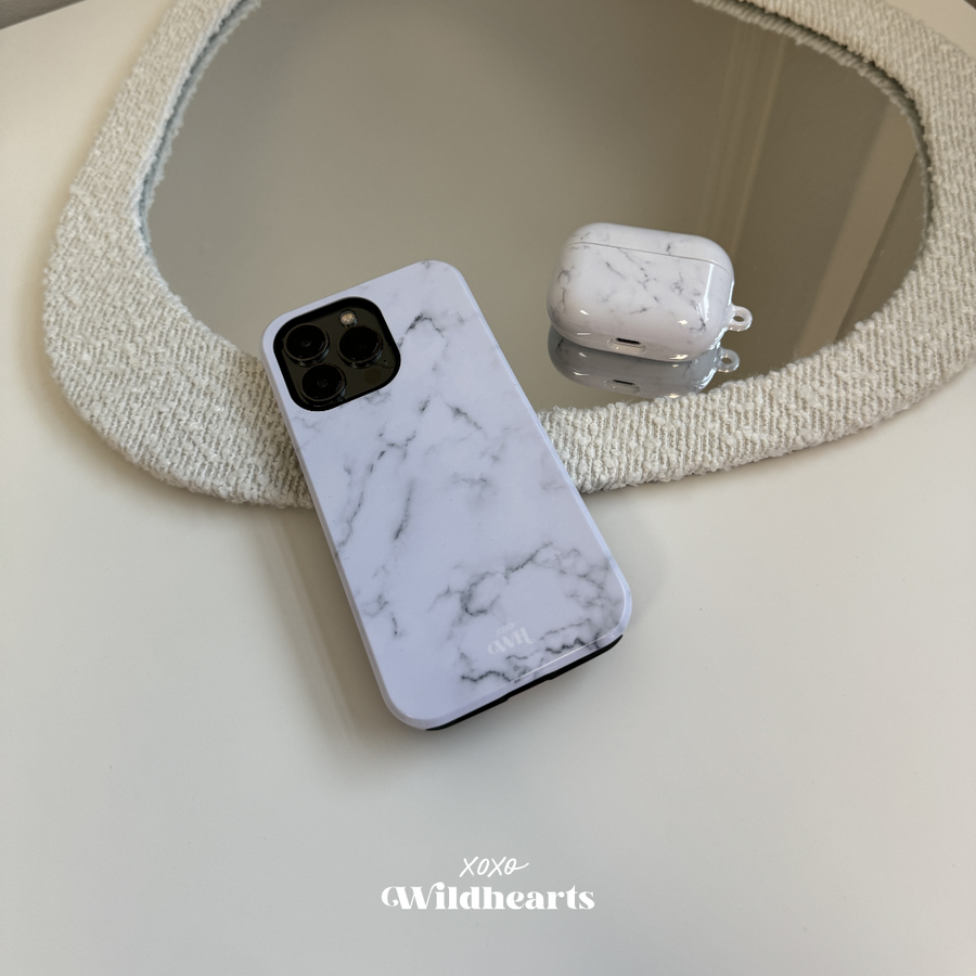 xoxo Wildhearts - Marble White Lies - iPhone 14