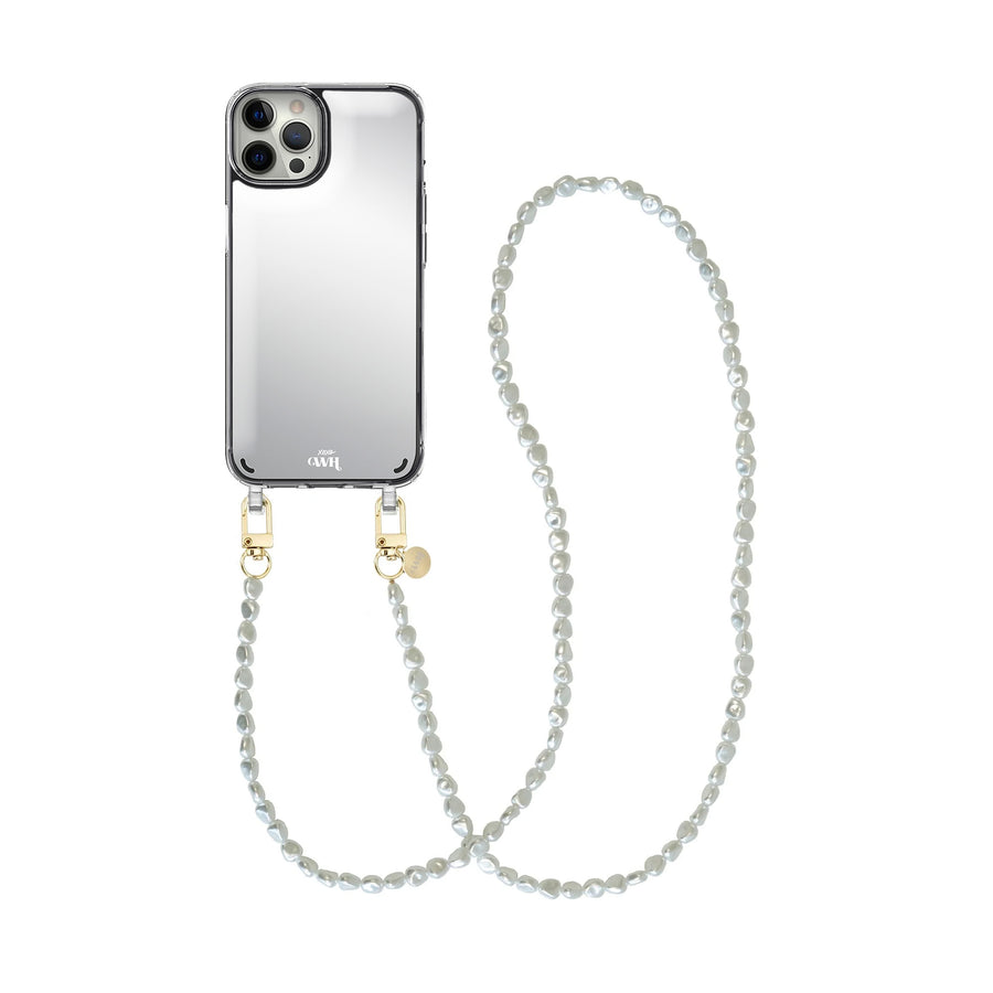 iPhone 12 Pro Max - Pearlfection Mirror Cord Case - Long cord