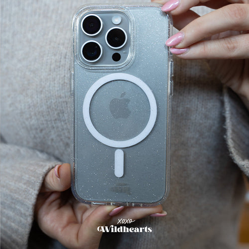 xoxo Wildhearts - Sparkle Away Transparent MagSafe - iPhone 16 Pro Max
