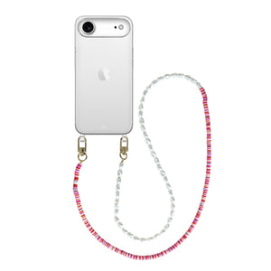 xoxo Wildhearts iPhone 17 Air - Island Girl Transparant Cord Case - Long Cord