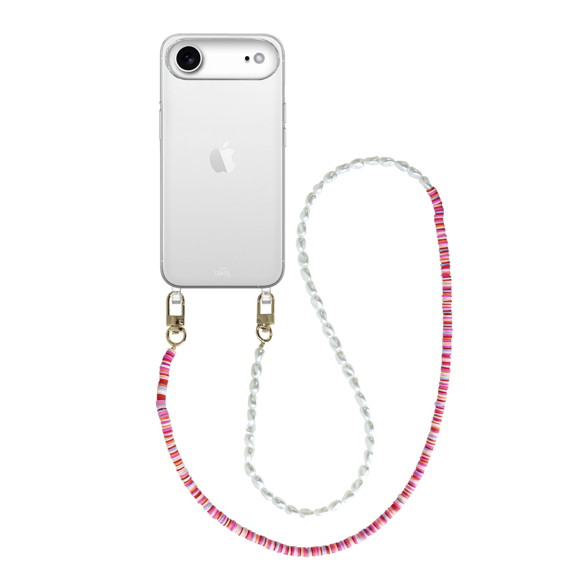 xoxo Wildhearts iPhone 17 Air - Island Girl Transparant Cord Case - Long Cord