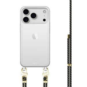 xoxo Wildhearts iPhone 17 Pro - Gold Goddess Transparant Cord Case