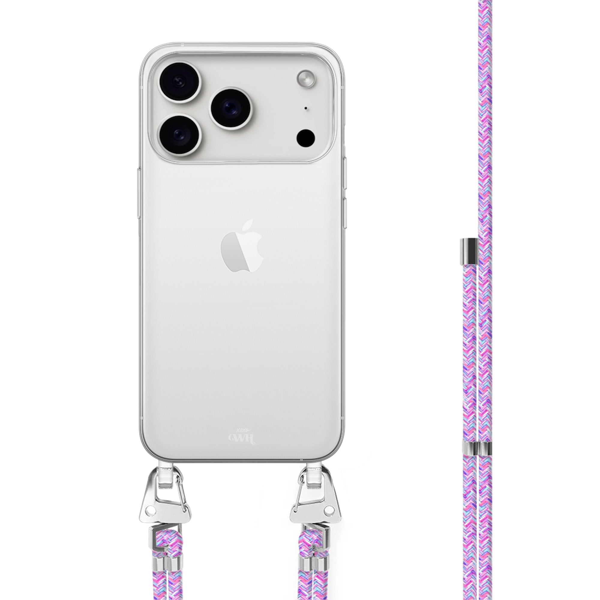 xoxo Wildhearts iPhone 17 Pro Max - Purple Fever Transparant Cord Case