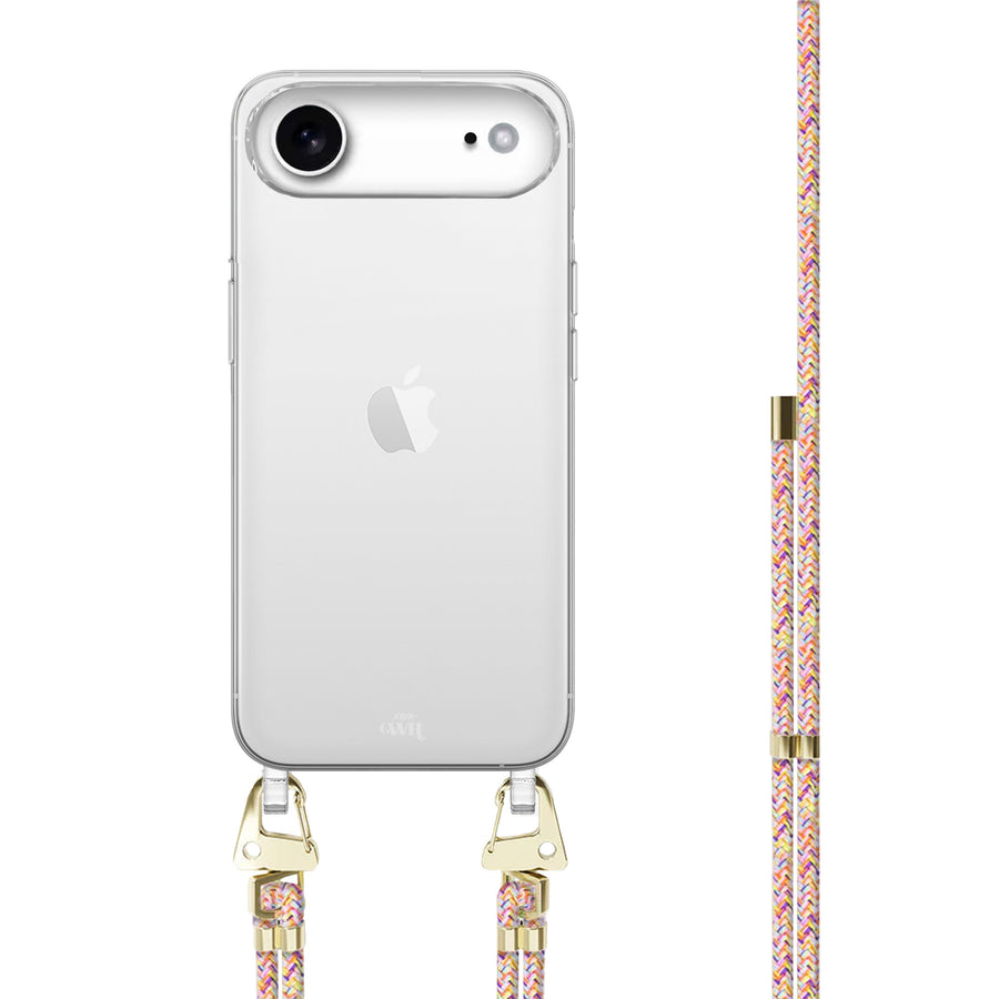 iPhone 17 Air - Rainbow Vibes Transparant Cord Case