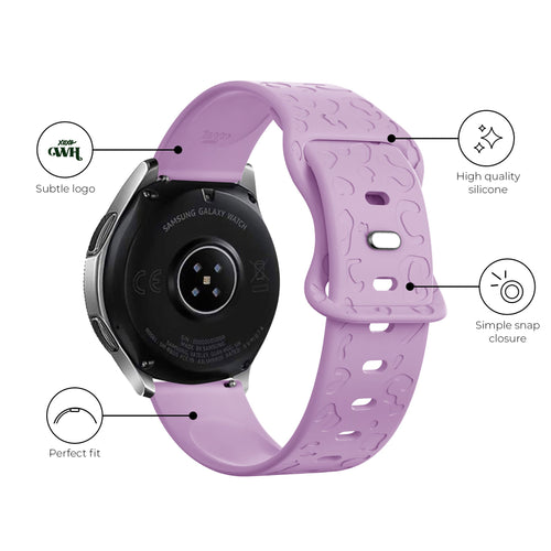 xoxo Wildhearts - Amazfit GTR 42mm siliconen bandje Leopard Print - lilac