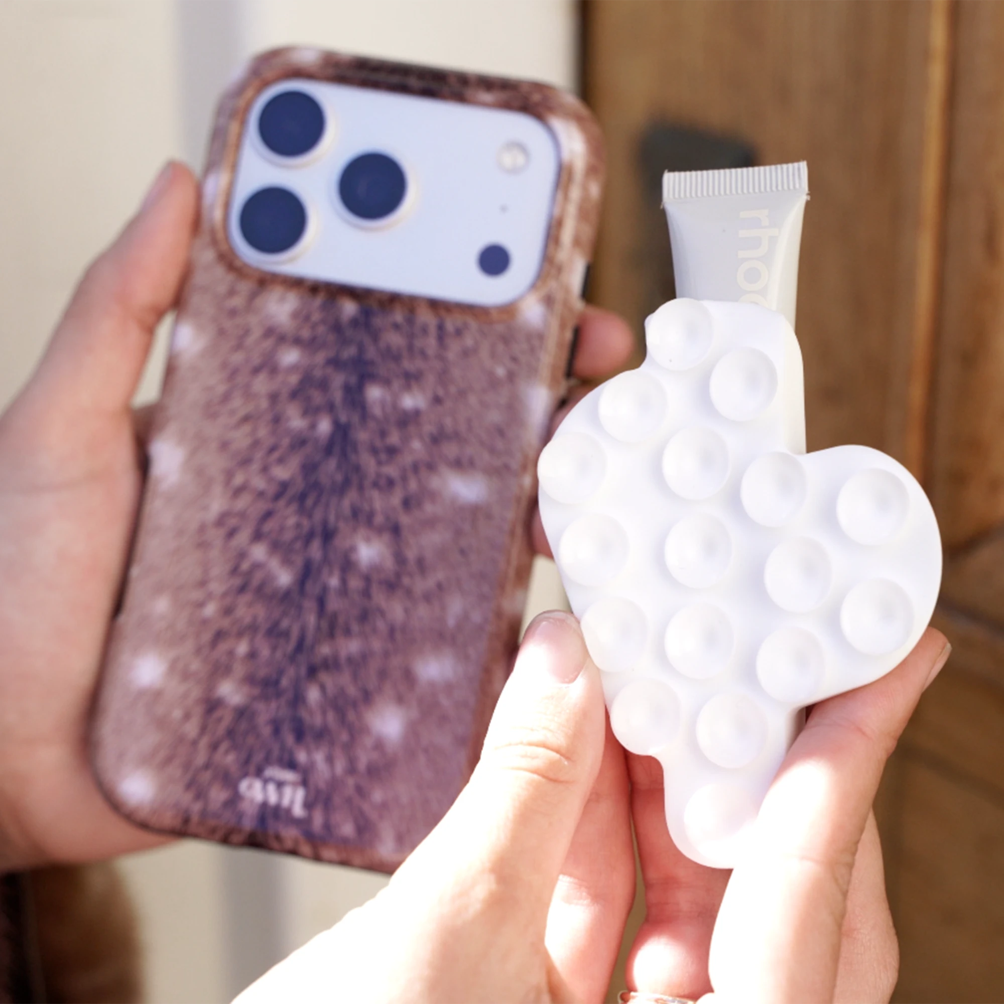 Lipgloss Holder - Heart (White)