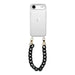 iPhone 17 Air - Marble Black Transparant Cord Case - Short Cord