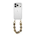 iPhone 17 Pro - Marble Brown Transparant Cord Case - Short Cord