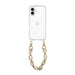 iPhone 16 Plus - Marble Creme Transparant Cord Case - Short Cord