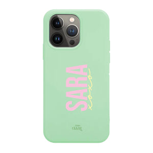 xoxo Wildhearts - iPhone 13 Pro Max Green - Personalized Colour Case