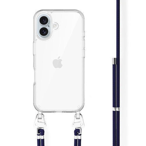 xoxo Wildhearts - iPhone 16 - Navy Overload Transparant Cord Case