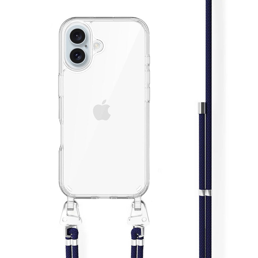 xoxo Wildhearts - iPhone 16 - Navy Overload Transparant Cord Case