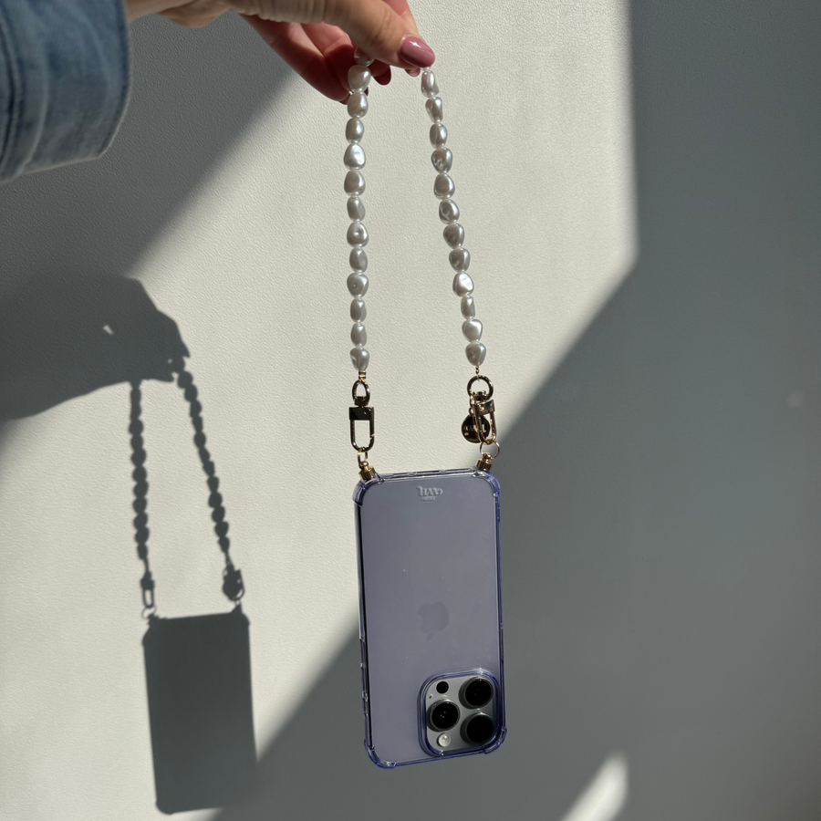 xoxo Wildhearts - iPhone 14 Pro - Pearlfection Cord Case Purple - Short Cord