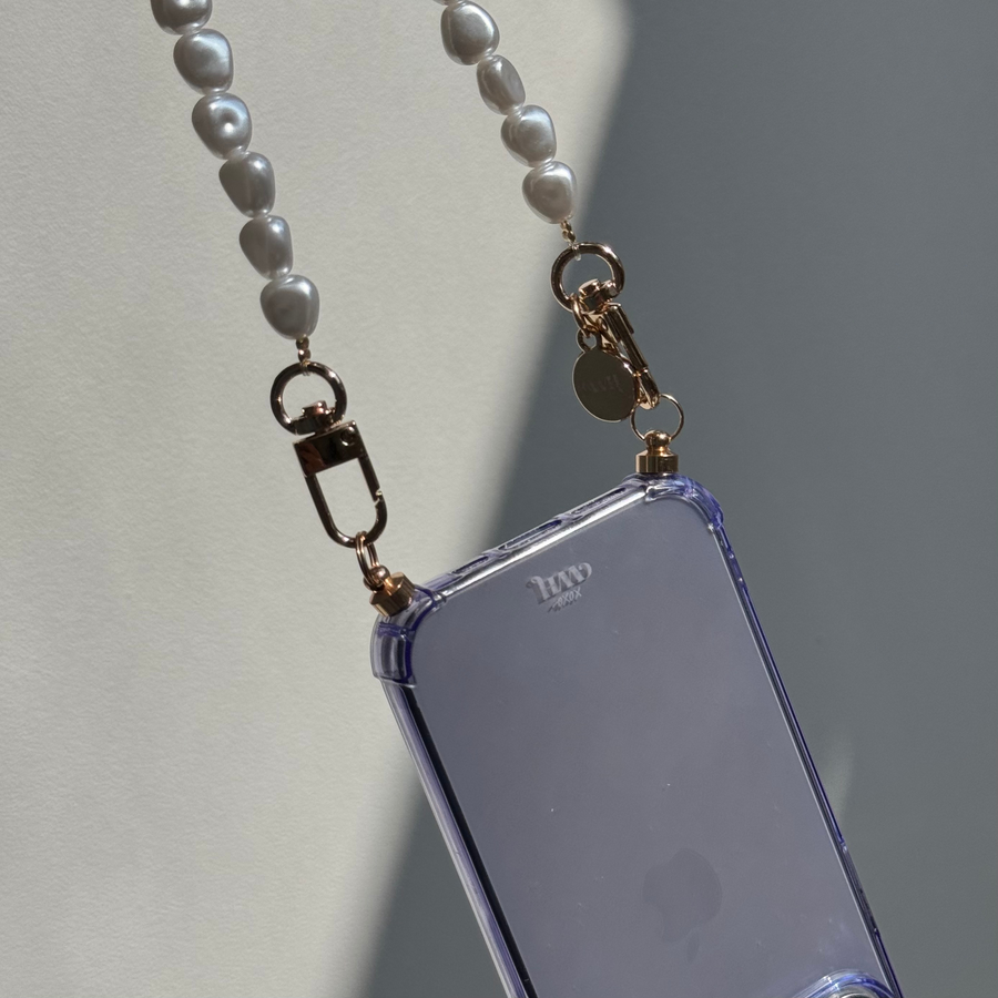 xoxo Wildhearts - iPhone 15 - Pearlfection Cord Case Purple - Long Cord