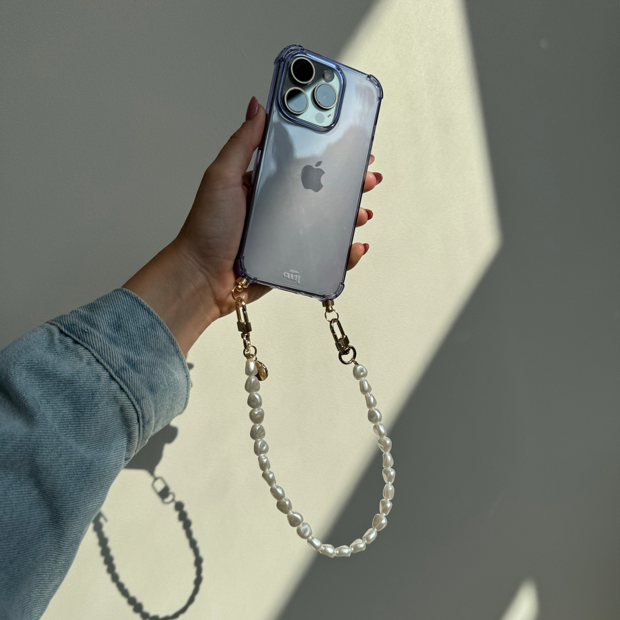 xoxo Wildhearts - iPhone 12 - Pearlfection Cord Case Purple - Short Cord