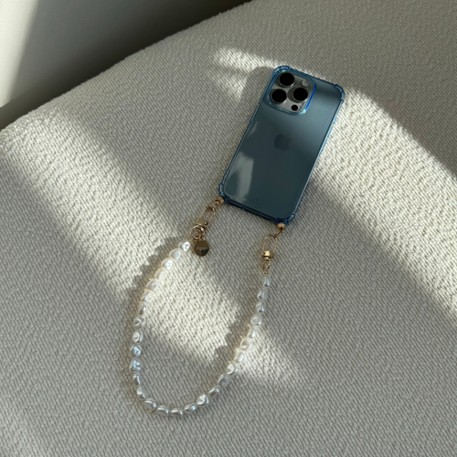 xoxo Wildhearts - iPhone 14 Pro Max - Pearlfection Cord Case Blue - Short Cord