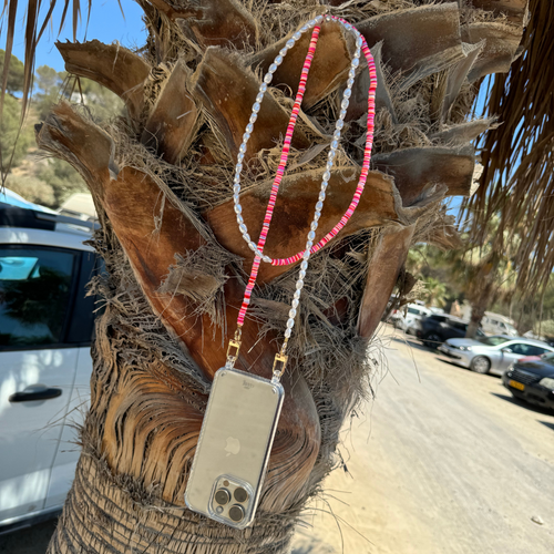 xoxo Wildhearts - iPhone XR - Island Girl Transparant Cord Case - Long Cord