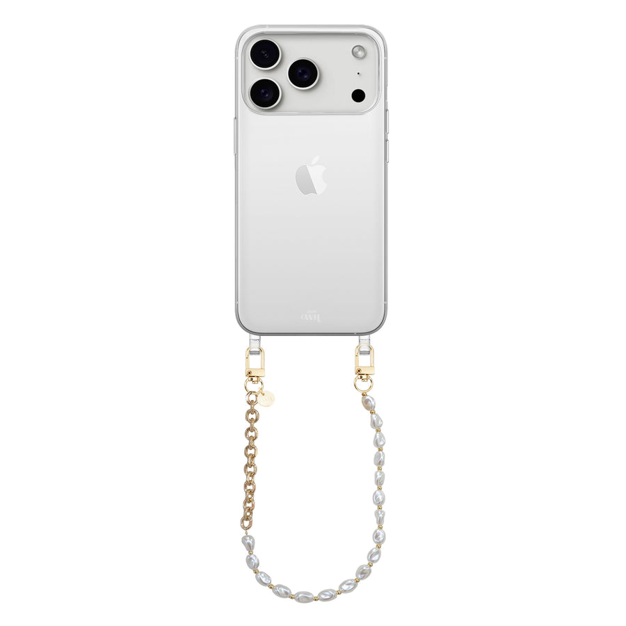 iPhone 17 Pro Max - Over The Moon Transparant Cord Case - Short Cord