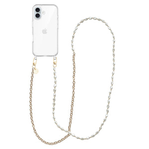 xoxo Wildhearts iPhone 17 - Over The Moon Transparant Cord Case - Long Cord