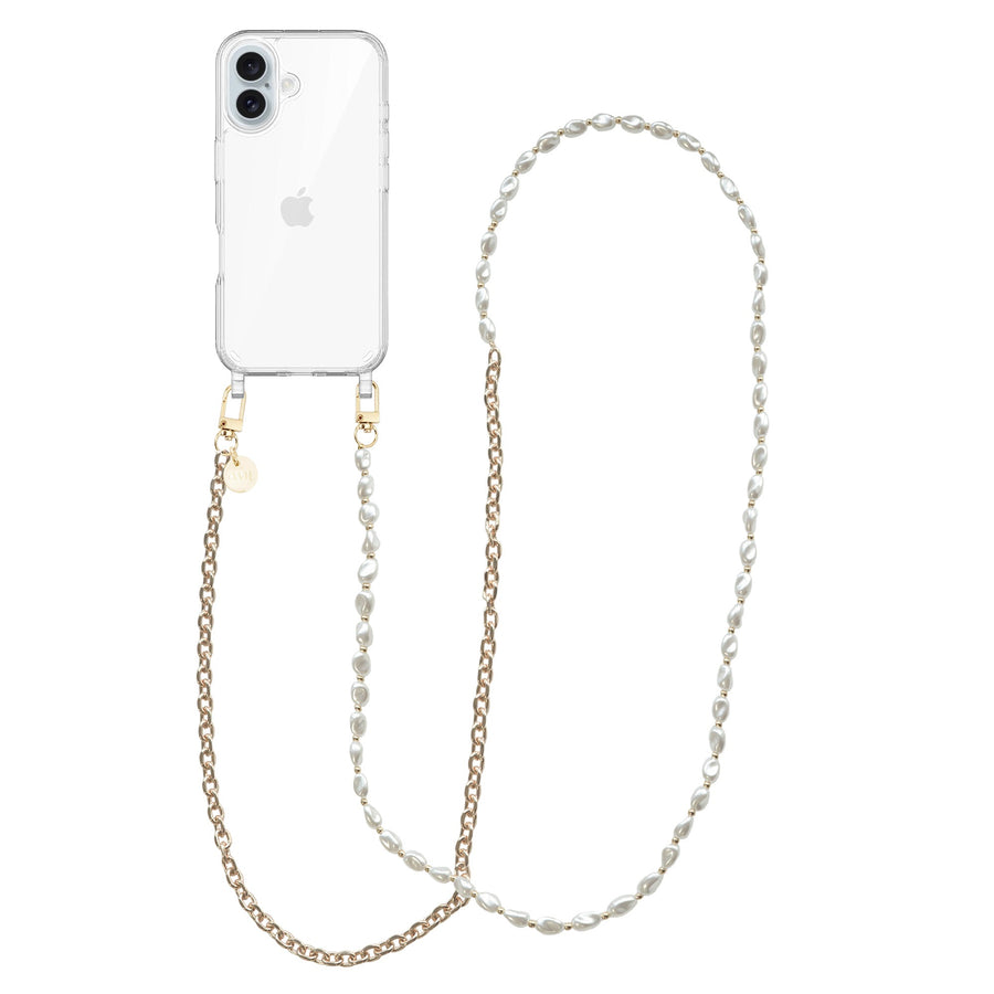 iPhone 17 - Over The Moon Transparant Cord Case - Long Cord