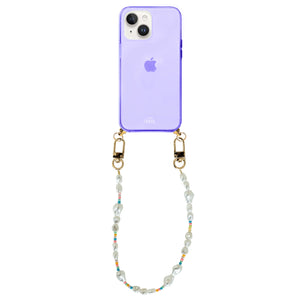 xoxo Wildhearts - iPhone 15 - Beachy Vibes Cord Case Purple - Short Cord