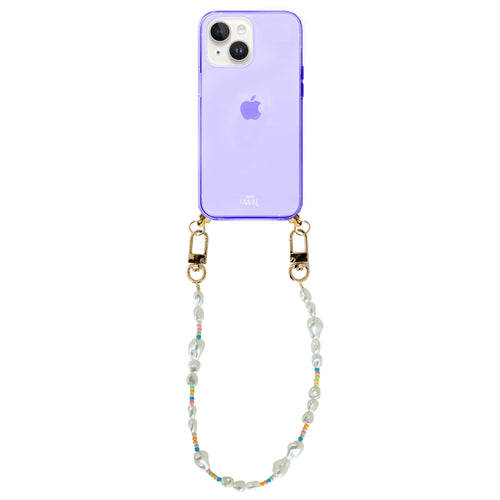 xoxo Wildhearts - iPhone 13 - Beachy Vibes Cord Case Purple - Short Cord